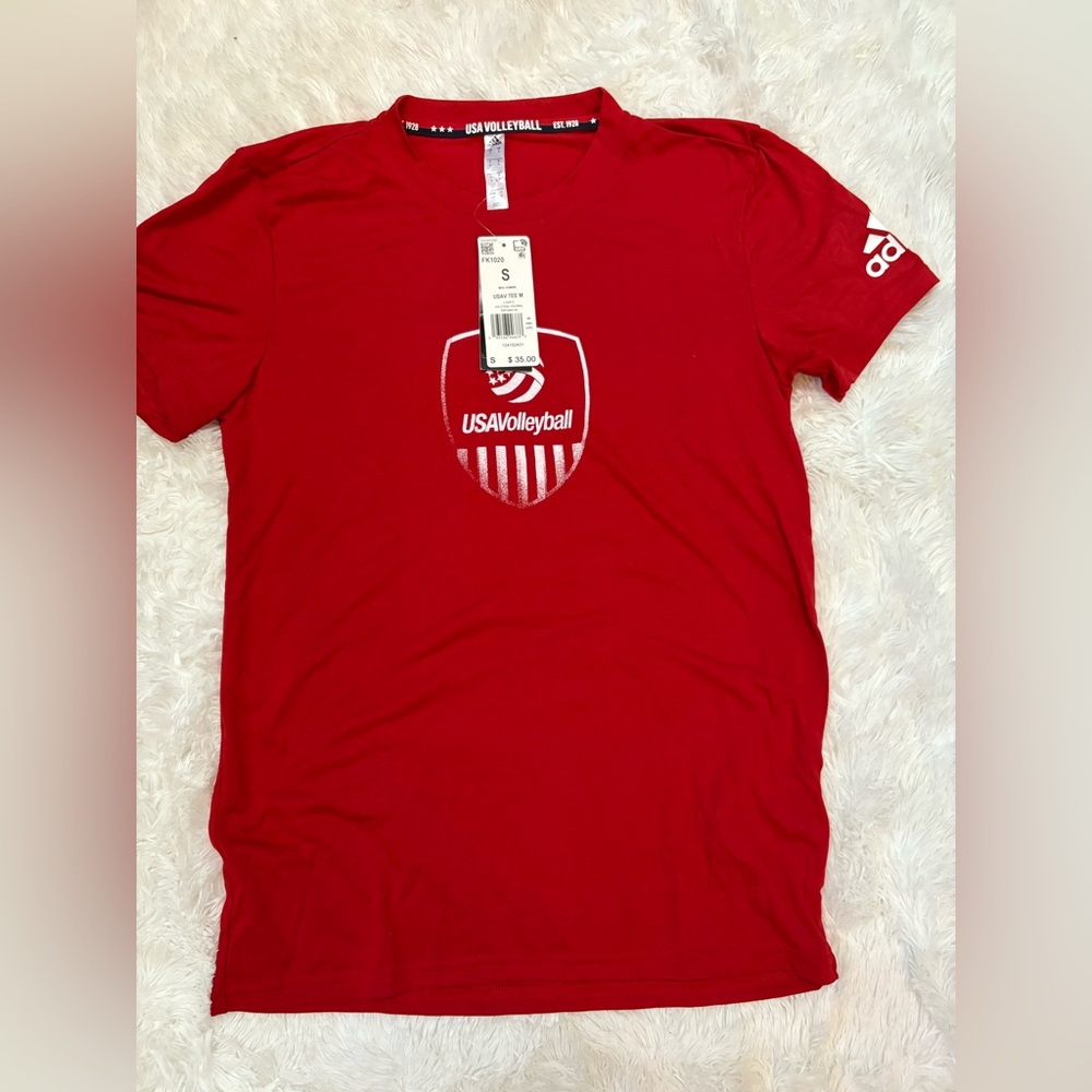 adidas Men USA Volleyball Tee Shirt FK1020